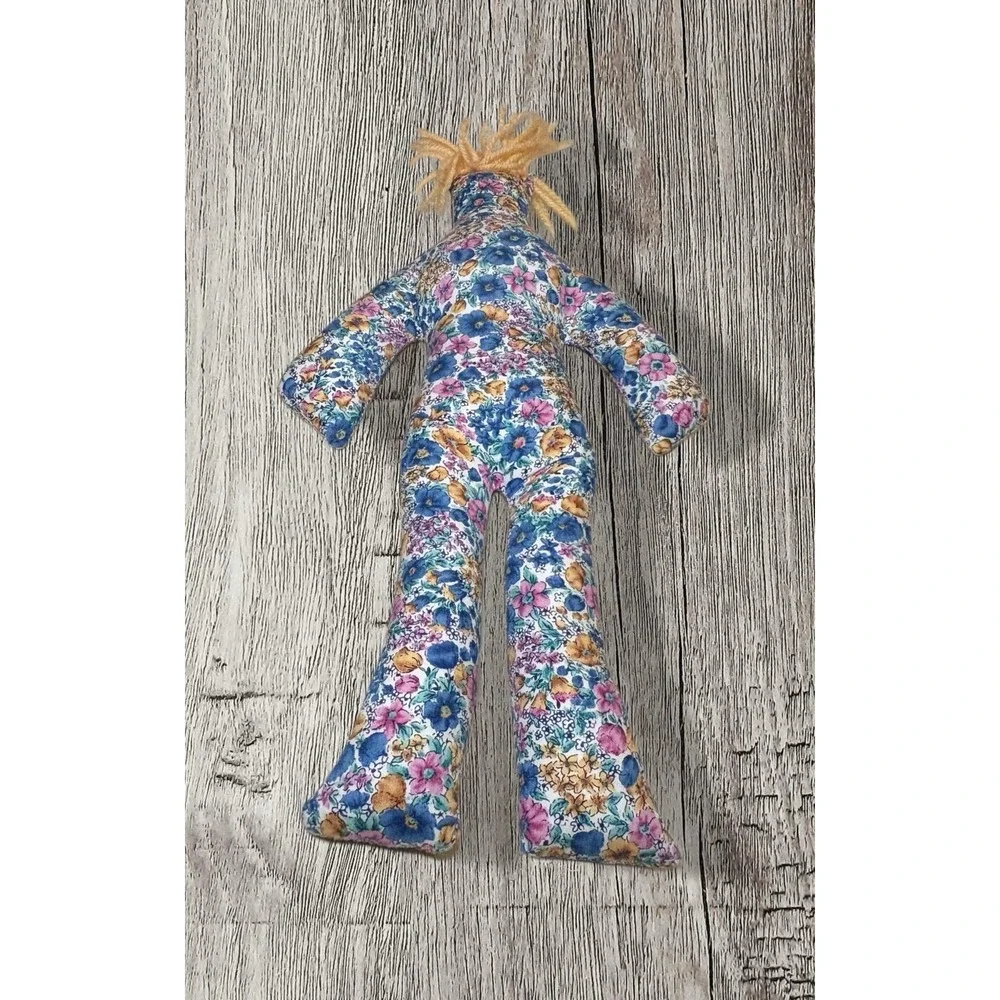 Dammit Doll Floral Pattern Plush Blue Colorful a5r